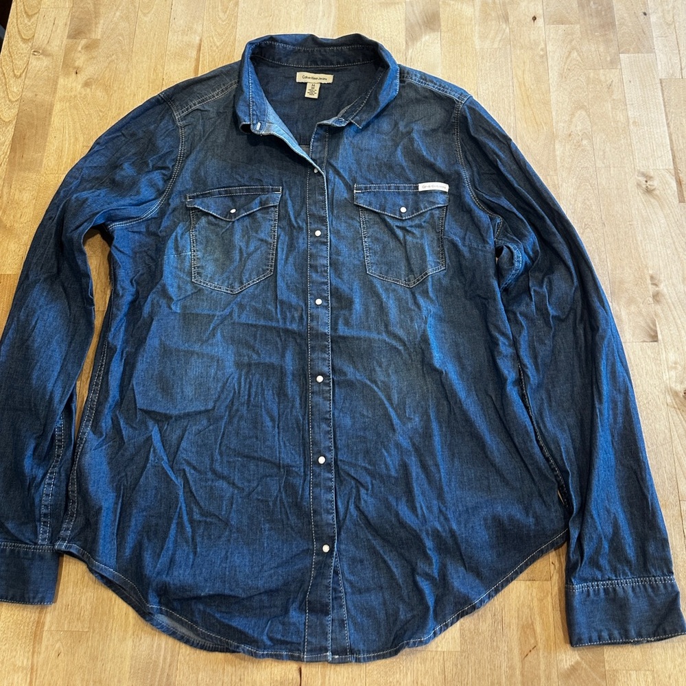 Calvin Klein Jeans Blue Casual Button Down Shirt